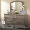 image:imageSignature Design by Ashley Lettner Dresser for Bedroom 7 Drawer Burnished Gray Chest 65Inch Wide Traditional Style Hidden Storage for Small Valuables Light GrayLight Gray