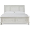 image:imageSignature Design by Ashley Lettner Dresser for Bedroom 7 Drawer Burnished Gray Chest 65Inch Wide Traditional Style Hidden Storage for Small Valuables Light GrayWhitewash