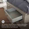 image:imageSignature Design by Ashley Lettner Dresser for Bedroom 7 Drawer Burnished Gray Chest 65Inch Wide Traditional Style Hidden Storage for Small Valuables Light GrayLight Gray