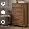 image:imageSignature Design by Ashley Lettner Dresser for Bedroom 7 Drawer Burnished Gray Chest 65Inch Wide Traditional Style Hidden Storage for Small Valuables Light GrayMedium Brown