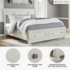 image:imageSignature Design by Ashley Lettner Dresser for Bedroom 7 Drawer Burnished Gray Chest 65Inch Wide Traditional Style Hidden Storage for Small Valuables Light GrayWhitewash