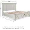 image:imageSignature Design by Ashley Lettner Dresser for Bedroom 7 Drawer Burnished Gray Chest 65Inch Wide Traditional Style Hidden Storage for Small Valuables Light GrayAntique White
