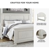 image:imageSignature Design by Ashley Lettner Dresser for Bedroom 7 Drawer Burnished Gray Chest 65Inch Wide Traditional Style Hidden Storage for Small Valuables Light GrayWhitewash