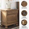 image:imageSignature Design by Ashley Lettner Dresser for Bedroom 7 Drawer Burnished Gray Chest 65Inch Wide Traditional Style Hidden Storage for Small Valuables Light GrayMedium Brown