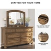 image:imageSignature Design by Ashley Lettner Dresser for Bedroom 7 Drawer Burnished Gray Chest 65Inch Wide Traditional Style Hidden Storage for Small Valuables Light GrayBrown