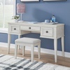 image:imageSignature Design by Ashley Makeup Vanity Desk with Stool Antiqued White