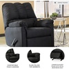 image:imageSignature Design by Ashley Manual Rocker Recliner Chair Cobblestone DarcyBlack