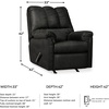 image:imageSignature Design by Ashley Manual Rocker Recliner Chair Cobblestone DarcyBlack