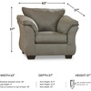 image:imageSignature Design by Ashley Manual Rocker Recliner Chair Cobblestone DarcyCobblestone