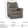 image:imageSignature Design by Ashley Manual Rocker Recliner Chair Cobblestone DarcyGrey