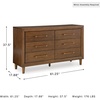 image:imageSignature Design by Ashley Mid Century Modern 6 Drawer Dresser for Bedroom6 Drawer Dresser