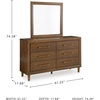 image:imageSignature Design by Ashley Mid Century Modern 6 Drawer Dresser for BedroomContemporary