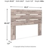 image:imageSignature Design by Ashley Neilsville Queen Panel Headboard Casual Open Slat Style Engineered Wood Ideal for Beach Chic Master Bedrooms WhitewashLight Brown