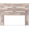 image:imageSignature Design by Ashley Neilsville Queen Panel Headboard Casual Open Slat Style Engineered Wood Ideal for Beach Chic Master Bedrooms WhitewashLight Brown