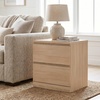 image:imageSignature Design by Ashley Onita 2Drawer White Nightstand Bedside TableBeige