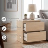 image:imageSignature Design by Ashley Onita 2Drawer White Nightstand Bedside TableBeige