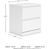 image:imageSignature Design by Ashley Onita 2Drawer White Nightstand Bedside TableWhite