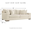 image:imageSignature Design by Ashley Oversized Accent Chair and a Half Birch BeigeOff White