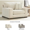 image:imageSignature Design by Ashley Oversized Accent Chair and a Half Birch BeigeOff White
