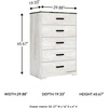 image:imageSignature Design by Ashley Paxberry 5 Drawer Chest of Drawers WhitewashTwotone