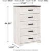 image:imageSignature Design by Ashley Paxberry 5 Drawer Chest of Drawers WhitewashTwotone1