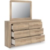 image:imageSignature Design by Ashley Prandefort 6Drawer Dresser and Mirror Tan