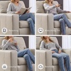 image:imageSignature Design by Ashley Queen Pull Out Couch Leather amp Faux LeatherBone