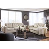 image:imageSignature Design by Ashley Queen Pull Out Couch Leather amp Faux LeatherBone