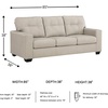 image:imageSignature Design by Ashley Queen Pull Out Couch Leather amp Faux LeatherBone