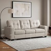 image:imageSignature Design by Ashley Queen Pull Out Couch Leather amp Faux LeatherBone