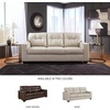 image:imageSignature Design by Ashley Queen Pull Out Couch Leather amp Faux LeatherBone