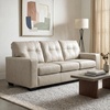 image:imageSignature Design by Ashley Queen Pull Out Couch Leather amp Faux LeatherBone