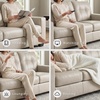 image:imageSignature Design by Ashley Queen Pull Out Couch Leather amp Faux LeatherBone