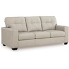 image:imageSignature Design by Ashley Queen Pull Out Couch Leather amp Faux LeatherBone