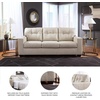 image:imageSignature Design by Ashley Queen Pull Out Couch Leather amp Faux LeatherBone