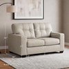 image:imageSignature Design by Ashley Queen Pull Out Couch Leather amp Faux LeatherBone