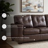 image:imageSignature Design by Ashley Queen Pull Out Couch Leather amp Faux LeatherBrown