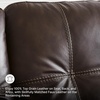 image:imageSignature Design by Ashley Queen Pull Out Couch Leather amp Faux LeatherBrown