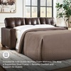 image:imageSignature Design by Ashley Queen Pull Out Couch Leather amp Faux LeatherBrown
