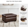 image:imageSignature Design by Ashley Queen Pull Out Couch Leather amp Faux LeatherDark Brown