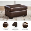 image:imageSignature Design by Ashley Queen Pull Out Couch Leather amp Faux LeatherDark Brown