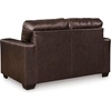 image:imageSignature Design by Ashley Queen Pull Out Couch Leather amp Faux LeatherDark Brown