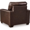 image:imageSignature Design by Ashley Queen Pull Out Couch Leather amp Faux LeatherDark Brown