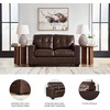 image:imageSignature Design by Ashley Queen Pull Out Couch Leather amp Faux LeatherDark Brown