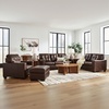image:imageSignature Design by Ashley Queen Pull Out Couch Leather amp Faux LeatherDark Brown