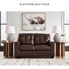 image:imageSignature Design by Ashley Queen Pull Out Couch Leather amp Faux LeatherDark Brown