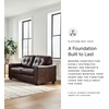 image:imageSignature Design by Ashley Queen Pull Out Couch Leather amp Faux LeatherDark Brown