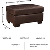 image:imageSignature Design by Ashley Queen Pull Out Couch Leather amp Faux LeatherDark Brown