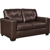 image:imageSignature Design by Ashley Queen Pull Out Couch Leather amp Faux LeatherDark Brown