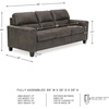 image:imageSignature Design by Ashley Queen Sleeper Sofa Bed Pull Out Couch NaviCharcoal